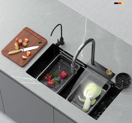 Lava-louças de cozinha de aço inoxidável personalizável com lavatório de lavagem fácil de limpar e capacidade de 12L