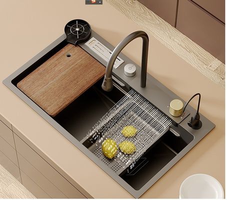 Lava-louças de cozinha de aço inoxidável personalizável com lavatório de lavagem fácil de limpar e capacidade de 12L