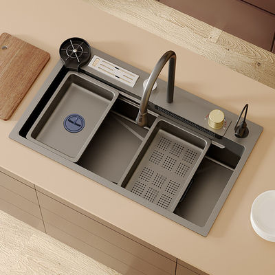 Lava-louças de cozinha de aço inoxidável personalizável com lavatório de lavagem fácil de limpar e capacidade de 12L