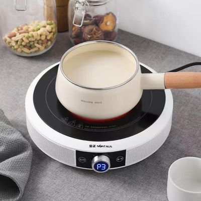 Cozinha de indução 3500W Placa de vidro cerâmica de ouro preto queimador único para cozinhar alimentos