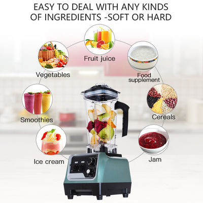 Misturador de smoothie de 4500W de qualidade comercial com botão de ejetor de batedor e capacidade de 2L