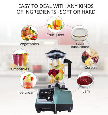 Misturador de smoothie de 4500W de qualidade comercial com botão de ejetor de batedor e capacidade de 2L