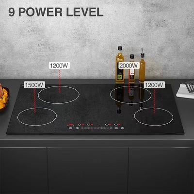 Cozinha de indução elétrica de cozinha de cerâmica lisa 2200W para panela quente e cozinha radiante