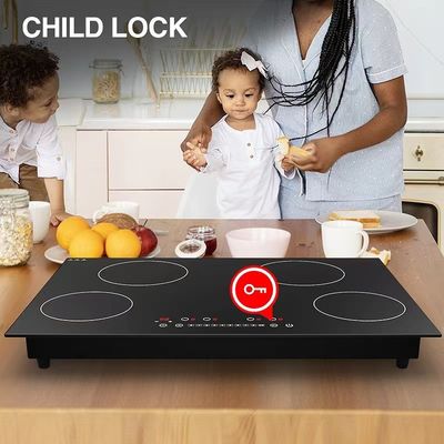 Cozinha de indução elétrica de cozinha de cerâmica lisa 2200W para panela quente e cozinha radiante