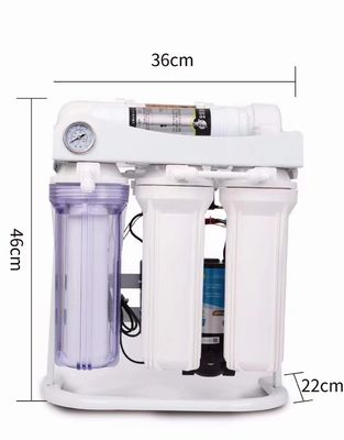 Purificador de água por osmose reversa de 6 estágios com capacidade de 75GPD e membrana RO