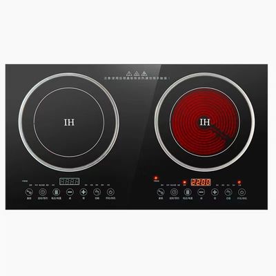 2 Potência do queimador Cozinha de indução para uso doméstico Negro Cozinha radiante