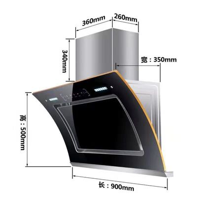 Extractor de capô para ventilação de escape montado em parede