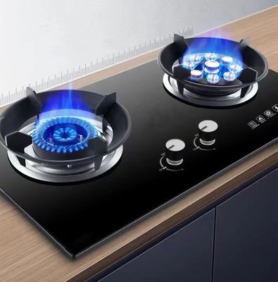 Forno duplo de ignição eletrônica de nove queimadores para cozinha doméstica de gás natural e GPL