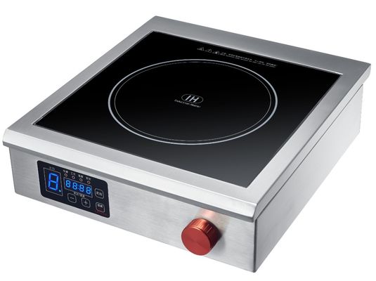 Forno de indução comercial de 220 V quadrado 2000w com ignição cerâmica piezoelétrica