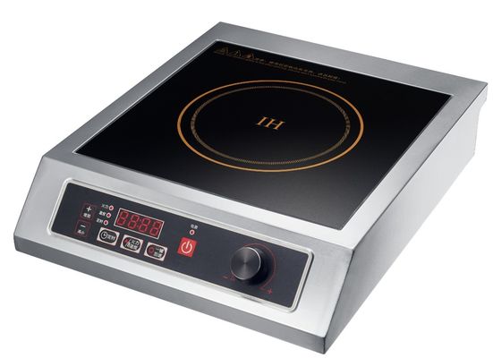 Forno de indução comercial de 220 V quadrado 2000w com ignição cerâmica piezoelétrica