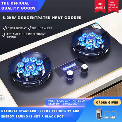 220v Flippable Cooker de gás Estufas com 2 queimadores Desktop Incorporado Tipo Cozinha Cozinha