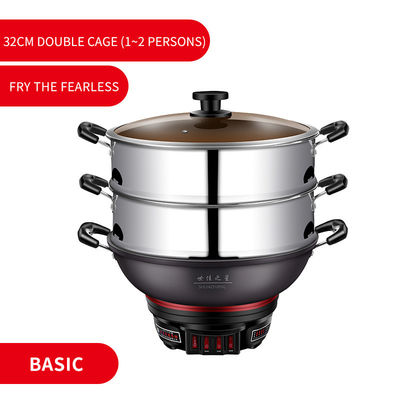 Panela de Fritura Elétrica All-in-one com superfície de cozimento não pegajosa e design durável