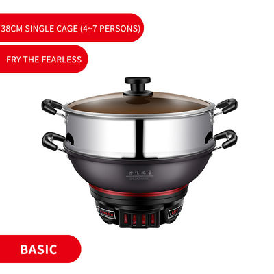 Panela de Fritura Elétrica All-in-one com superfície de cozimento não pegajosa e design durável