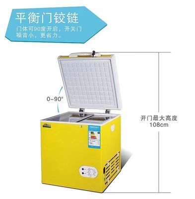 Capacidade 90L 12v 220v ac DC congelador mini-frigorífico para carros arrefecer solar cofre