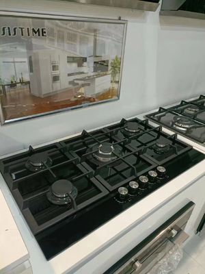 Superfície de vidro temperado Forno a gás de 5 queimadores