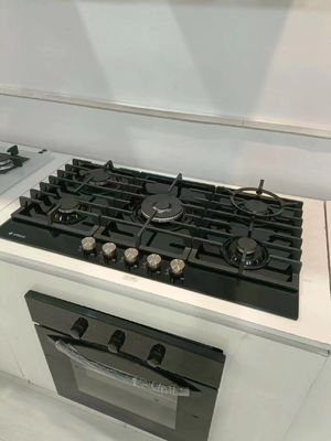 Superfície de vidro temperado Forno a gás de 5 queimadores