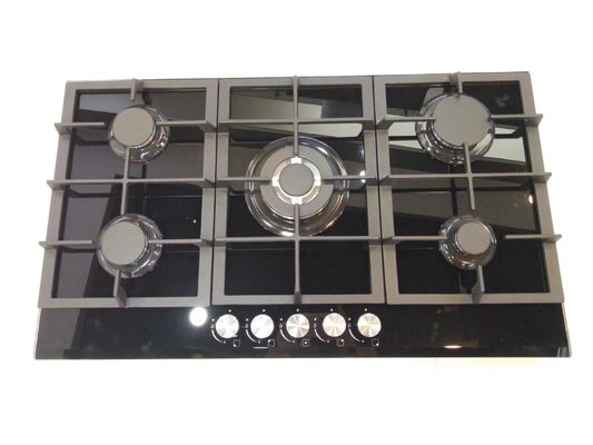 Superfície de vidro temperado Forno a gás de 5 queimadores