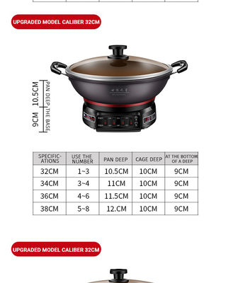 Hotéis Multifunção Electric Food Steamer Anti-Stick Inner Multi Cooker Noodle Pão de Fritura