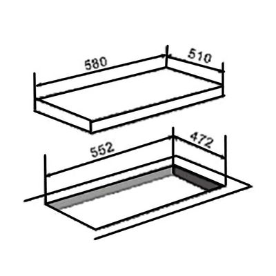Aparelhos de cozinha Forno a gás de mesa com 4 queimadores e superfície cerâmica/vidro