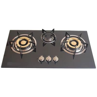 Forno a gás de aço inoxidável de ignição piezo-automática com 3 queimadores para escritório