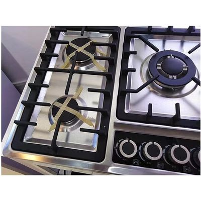 Forno a gás de aço inoxidável de ignição piezo-automática com 3 queimadores para escritório