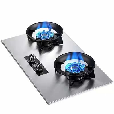 Forno a gás de cozinha moderno com tampa de vidro temperado e ignição eletrônica
