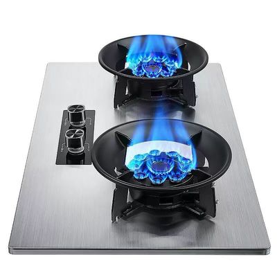 Aparelho de cozinha de cozinha de cozinha Tengao Mesa de borda de metal Top Knob Botão Gás natural / fogão a gás de queimador duplo