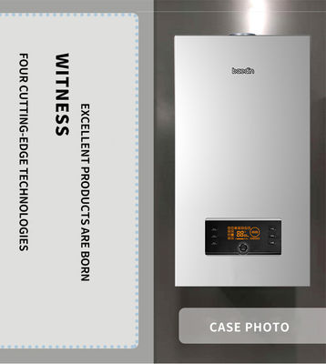 Aquecimento doméstico 20KW 24KW Mini caldeira combinada a gás com 2 trocadores de calor montados na parede