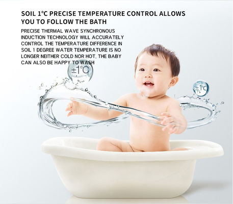Aquecedor de água a gás de concha de metal personalizável com função de termostato ajustável