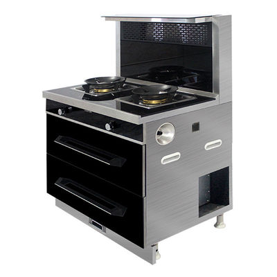 Cozinha a gás de forno preto multifuncional 2022 com forno duplo e fonte de alimentação