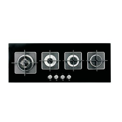 Cozinha a gás de aço inoxidável com ignição automática 4 queimadores para fogão em cozinha
