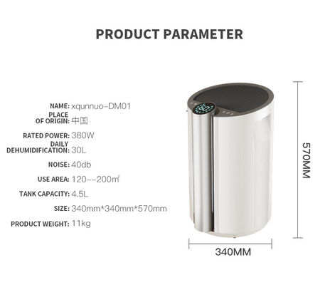 Capacidade de desumidificação 30L Desumidificador de ar condicionado portátil para uso doméstico vertical