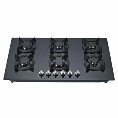 Radiant Coil Burner Electric Cooktop 6 Burner Glass Gas Hob para cozinhar na cozinha