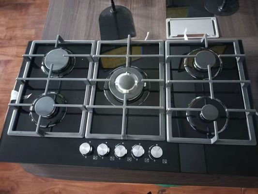 5 Cozinha a gás com ignição automática e construída em fogão a gás de vidro temperado