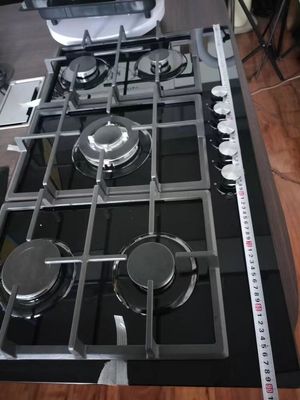 5 Cozinha a gás com ignição automática e construída em fogão a gás de vidro temperado
