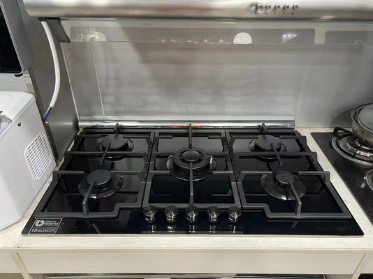 5 Cozinha a gás com ignição automática e construída em fogão a gás de vidro temperado