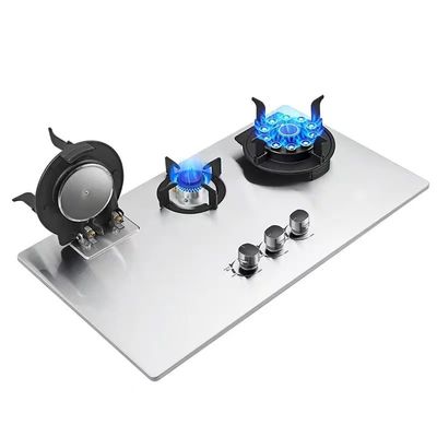 Fornalha de gás de ignição eletrônica 2 3 4 5 6 Fornalha fogão de cozinha fogão de cozinha de moda central de gás incorporada