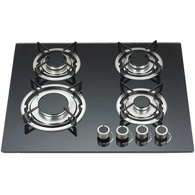 Cozinha de forno a gás com 2 queimadores e botão de metal de anel de aço inoxidável