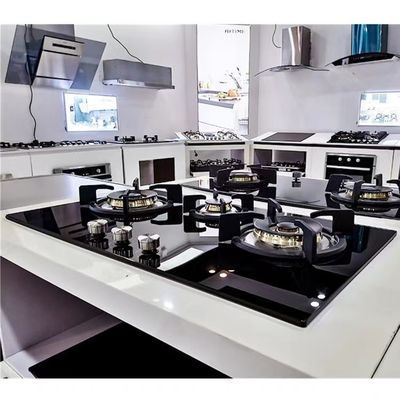 Cozinha de forno a gás com 2 queimadores e botão de metal de anel de aço inoxidável