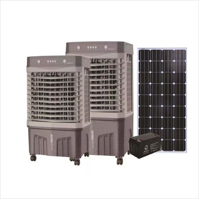 Molde Privado Dc12v Energia Solar Ar Refrigerador de Ar Evaporativo Controle Remoto Água Solar