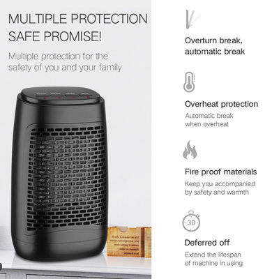 Ventilador de aquecimento de escritório portátil europeu, americano e japonês com elemento de aquecimento PTC
