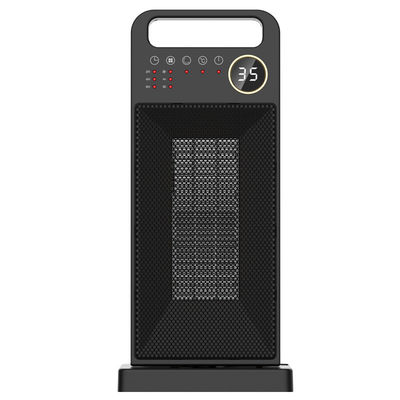 Ventilador de cerâmica PTC portátil de aquecimento elétrico de tela sensível ao toque com controle remoto e instalação