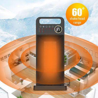 Ventilador de cerâmica PTC portátil de aquecimento elétrico de tela sensível ao toque com controle remoto e instalação