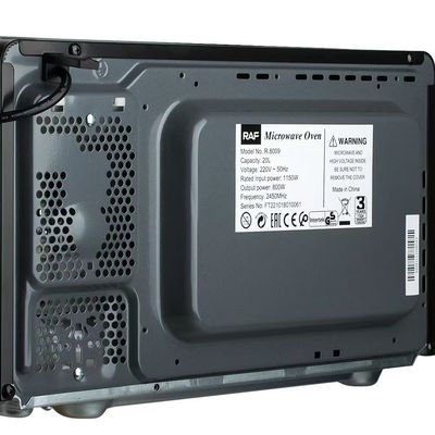 BD--1 Forno de Microondas Elétrico de Mesa com Grelha 800W 20L em Preto