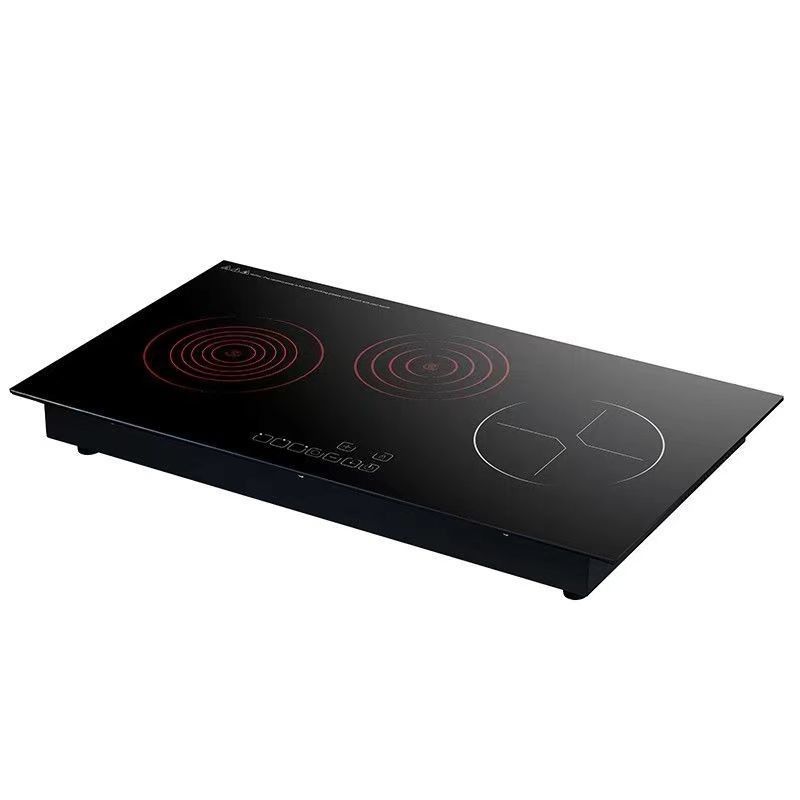 National Multi Desk Drop-in Hot Plate IH 3 Burner Eletrônico Cerâmica Hob Smart BBQ Elétrico Infravermelho Dual Cozinha de Indução