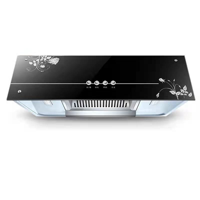 Capuz de vidro de 90 cm do tipo europeu de controle táctil do motor de cobre para aparelho de cozinha CE