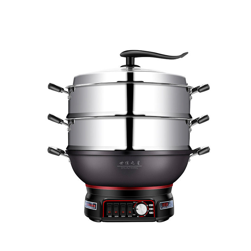 Panela de Fritura Elétrica All-in-one com superfície de cozimento não pegajosa e design durável