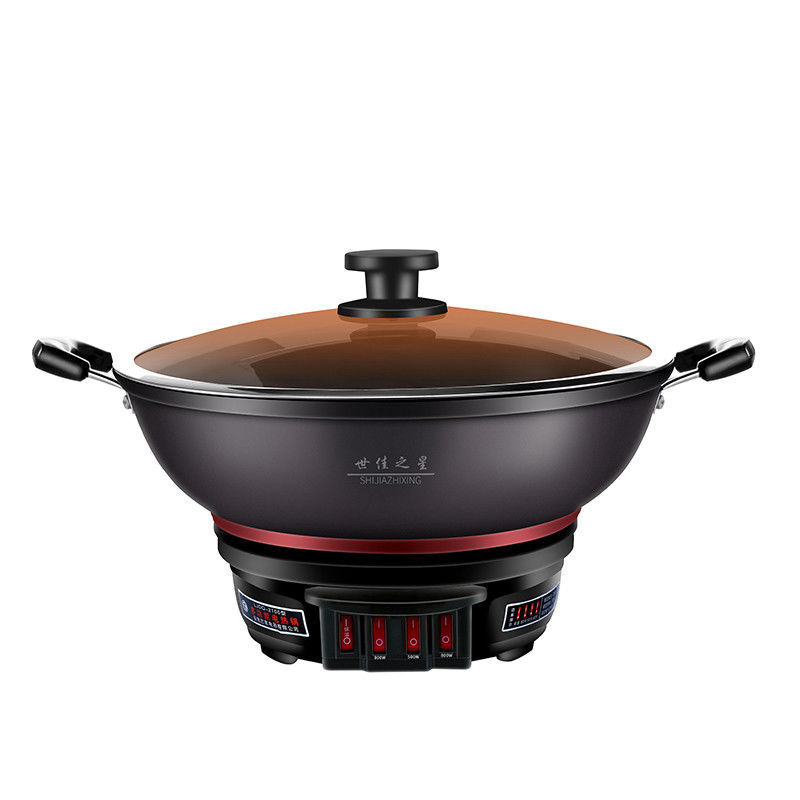 Caldeira elétrica de aço inoxidável de 28 cm Sopa portátil multiuso para cozinhar em casa