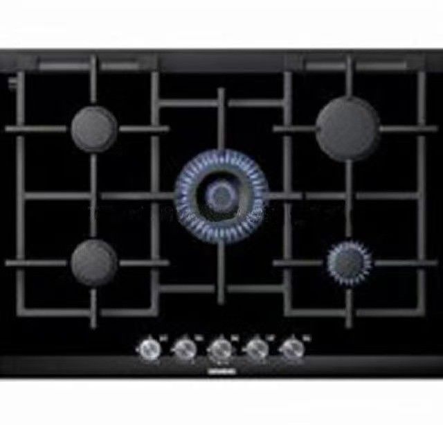 Superfície de vidro temperado Forno a gás de 5 queimadores