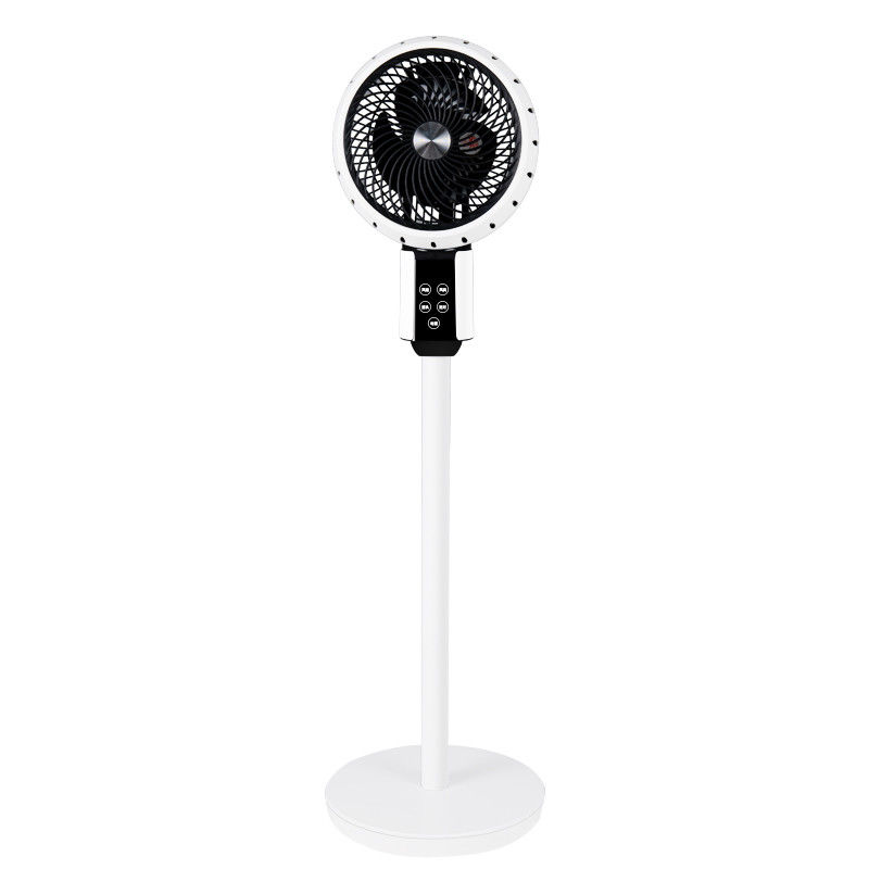 Hotel 50 Inch Branco Preto Pedestal Ventilador AC com bateria recarregável e controle remoto